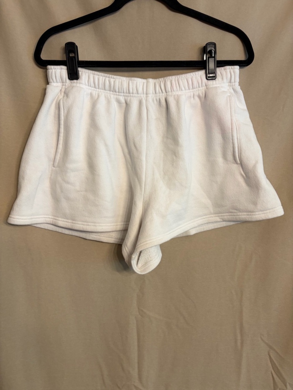 aerie Offline White Fleece Athletic Lounge Shorts Athleisure